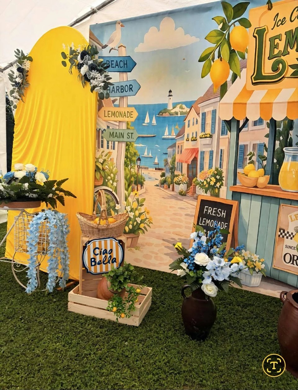 Décor de fête sur le thème des citrons et de l’été